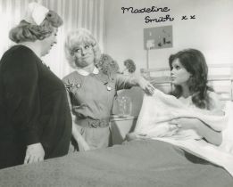 Carry On Matron 1972 comedy movie scene 8x10 B/W photo signed by actress and Bond girl Madeline