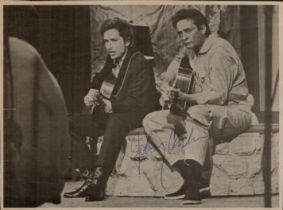 Johnny Cash signed New Paper cut out 9.5x7 Inch. Was an American country singer-songwriter. Good