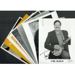 Music Singers. 8 x Collection signed 10x8 Photos signatures such as Tom Chapin. Jody Miller. Jez