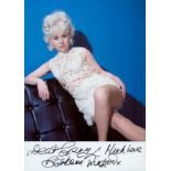 Barbara Windsor signed 12x8 inch colour photo. Dedicated. Good Condition. All autographs come with a
