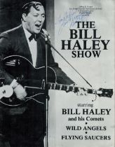 Bill Haley signed souvenir programme dated March 1979. DEDICATED. Good Condition. All autographs