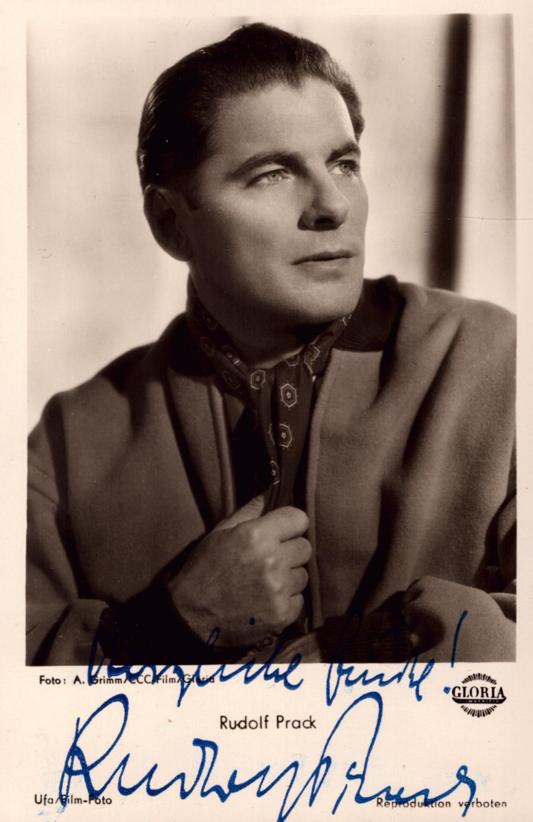 Rudolf Prack signed 6x4inch black and white photo. Good Condition. All autographs come with a