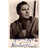 Rudolf Prack signed 6x4inch black and white photo. Good Condition. All autographs come with a
