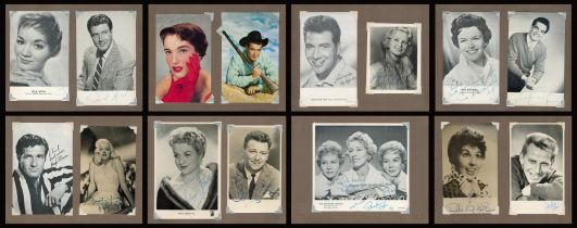 Vintage autographed photo collection in a photo album. Signed pictures from great names such as Anne