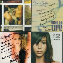 CDs Music. 4 x Collection includes CDs signed CD sleeves Karen Rose 'Ciao Bella'. Barry Russo '