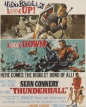 007 James Bond movie Thunderball 8x10 inch colour poster photo signed by Bond girl Martine