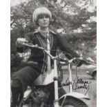 Joanna Lumley as Purdey in the New Avengers signed 8x10 B/W photo. Good Condition. All autographs