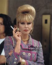 Joanna Lumley as Patsy in the comedy series Absolutely Fabulous signed 8x10 B/W photo. Good