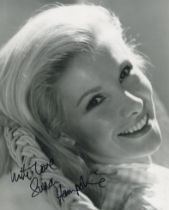 Susan Hampshire, award winning TV and Movie star signed 8x10 B/W sexy photo. Good Condition. All