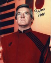 Star Trek Voyager actor the late Richard Herd signed 8x10 colour photo as Admiral Paris. Good