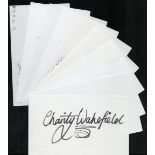 Actresses/Actors. 10 x Collection of signed White Cards Approx. 5x3 Inch. Signatures such as Harry