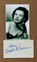 Gale Storm signed White Card 5x3 Inch plus unsigned Black and White Photo 6x4 Inch. Was an