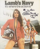 Lamb's Navy Rum, iconic 1070's ad series 8x10 colour photo signed by actress and model Caroline