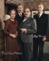 Poirot colour 8x10 inch Agatha Christie crime drama series photo signed by actor Hugh Fraser as