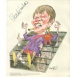 Actress Glenda Jackson Signed 46/50 Colour Humorous Print Measuring 14 x 11 inches. Signed in