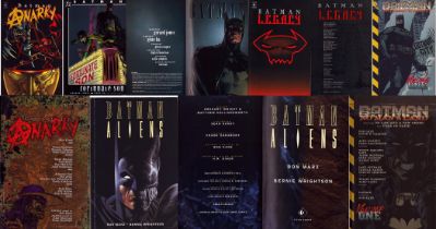 Batman collection of 5 books including titles of Batman Aliens 1990 softback book, Batman