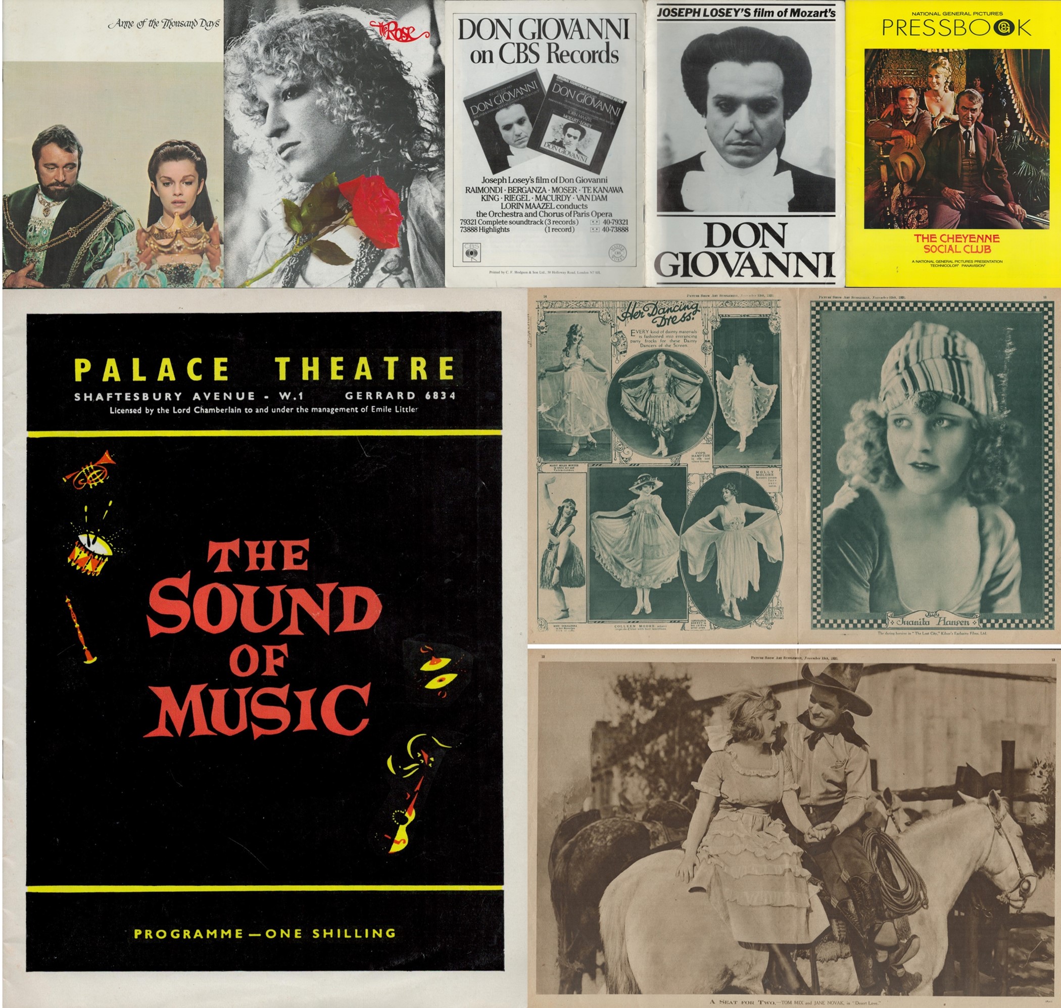 Theatre Programme Collection of 6 unsigned programmes including The Sound of Music, Joseph Losey's