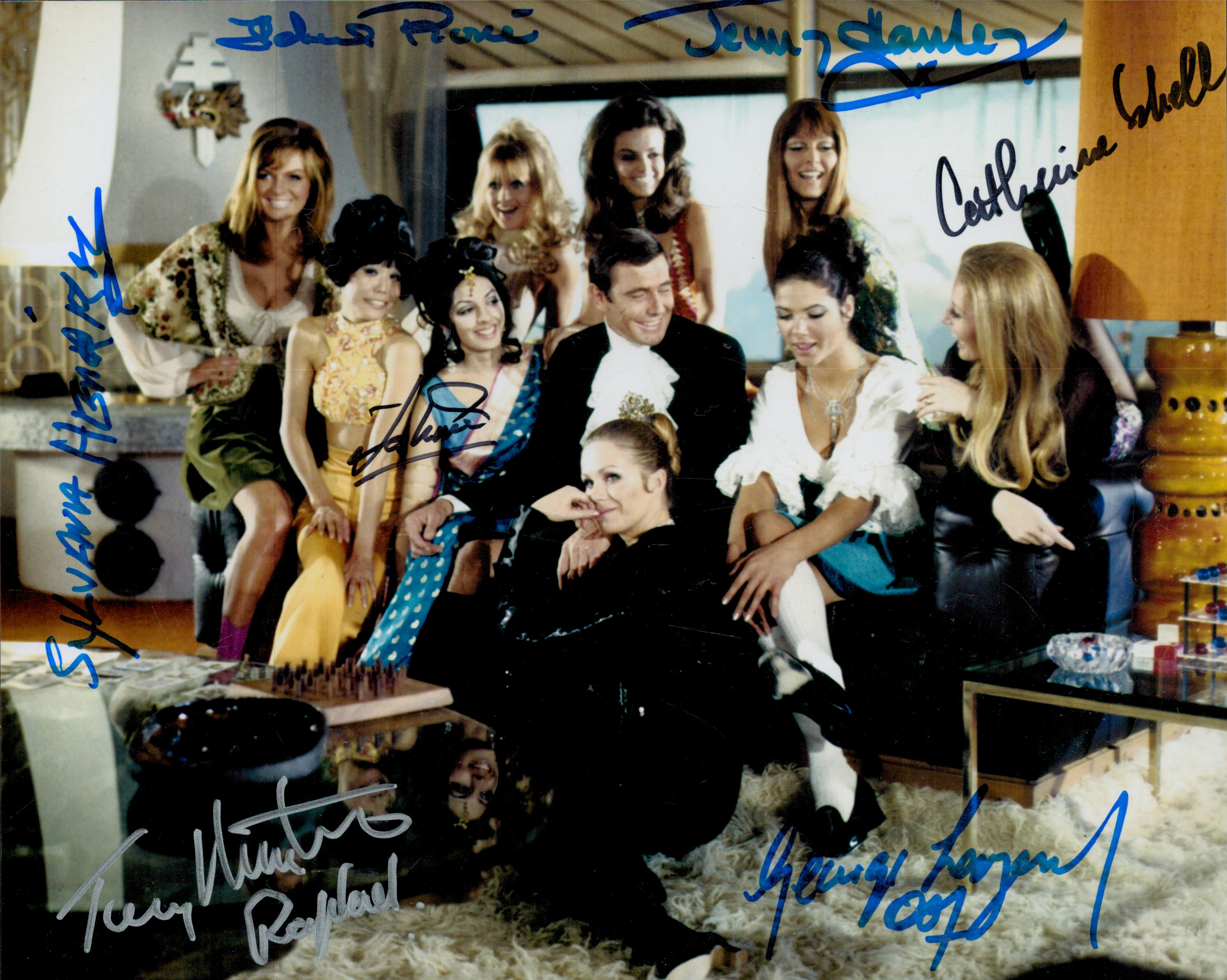 On Her Majesty's Secret Service multi signed 10x8 inch colour photo 7, signatures include George