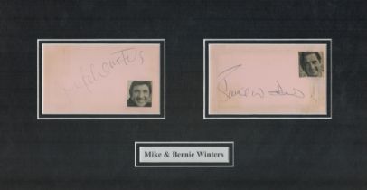 Mike and Bernie Winters 16x8 inch mounted signature piece includes two signed album pages mounted to