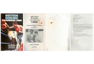 Barry J Hugman Signed Book - British Boxing Yearbook 1988 compiled by Barry J Hugman First Edition