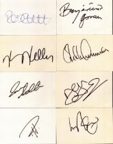 Football Collection of 8 Signed 6 x 4 inch approx. white autograph cards. Includes Ledley King. Good