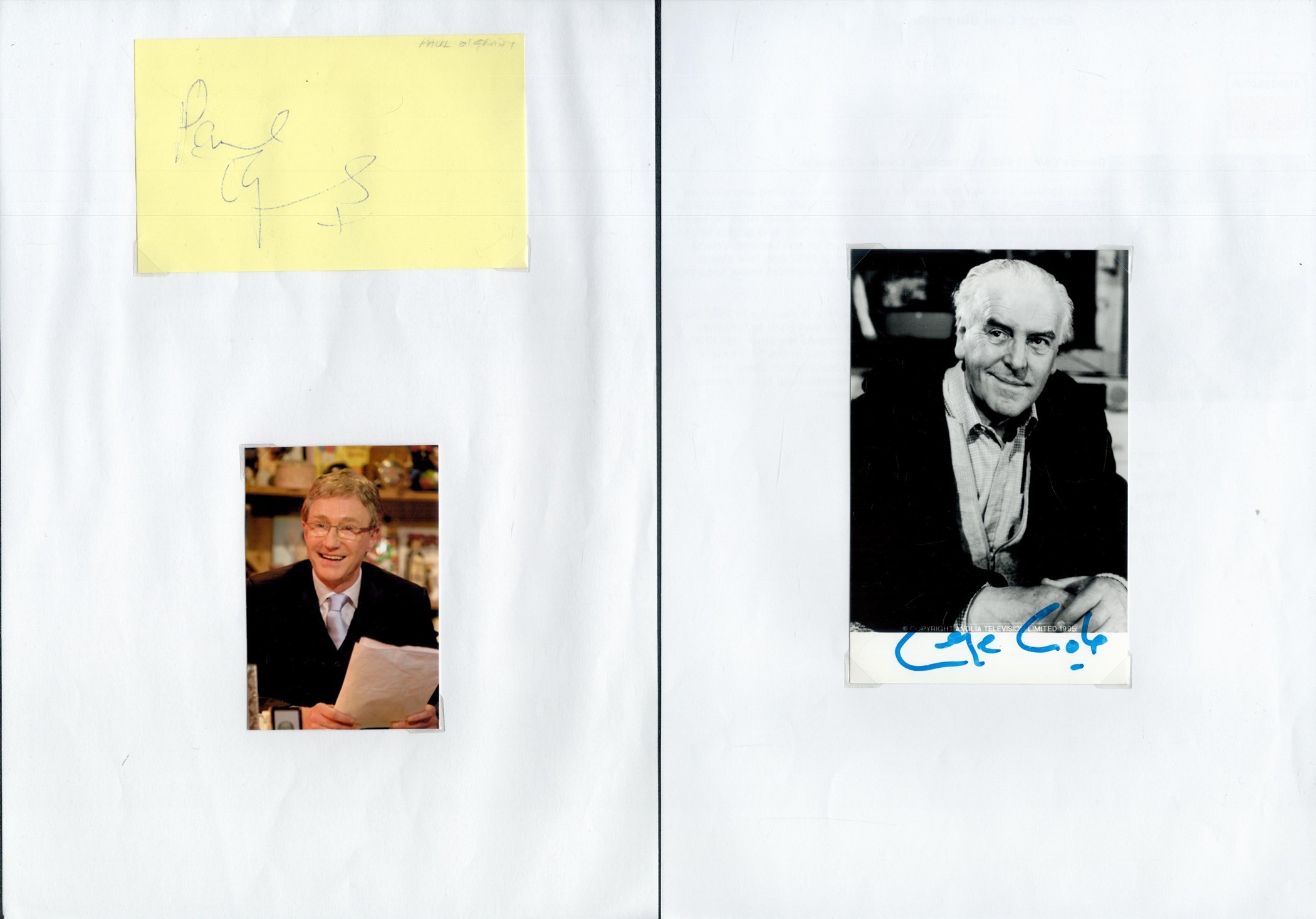 Entertainment collection of 6 signed various sized pictures and album pages including signatures - Image 2 of 3