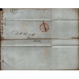 Handwritten Early Letter from 1849 with Suppliers Grocery List. Good Condition. All autographs