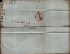 Handwritten Early Letter from 1849 with Suppliers Grocery List. Good Condition. All autographs