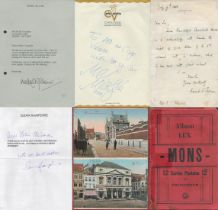 Collection postal history, Vintage French postcards housed in small album, Michael Williams TLS,