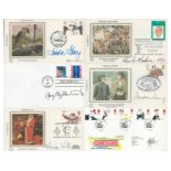 FDC collection, Andrea Levy signed Famous Authors Benham small silk FDC, Penelope Keith signed