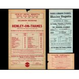 Henley Regatta 1902 Steamer Services leaflet and 1963 Western Region Rail Services and Rates. Good