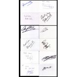 Collection of 12 Footballer signature white cards including names of Tony Parkes, Ray Parlour,