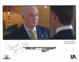 David Calder signed James Bond The World is not Enough 10x8 inch colour promo photo. Good Condition.
