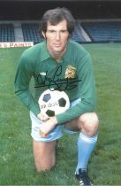 Joe Corrigan signed 12x8 inch colour photo pictured during his playing days with Manchester City.