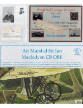 Collection military signatures, Air Marshall Sir Ian MacFadyen signed 8x4 page. Sir Ian David