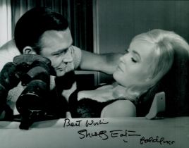 Shirley Eaton signed 10x8 inch Goldfinger black and white photo. Good Condition. All autographs come