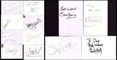 Collection of 12 Footballer signature white cards including names of Jamie McClen, Ben Thatcher,