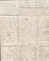 Handwritten Letter from 1817 of Gravesend to Glasgow Milage Mark, Sights Seen and Details on the