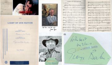 Collection signatures, Julian Glover, James Booth, George Baker, Arthur Haynes, Amanda Barrie,
