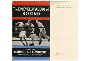 Maurice Golesworthy 1st Edition Hardback Book Titled 'The Encyclopaedia of Boxing'. This book is