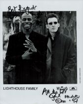 Multi Signed Tunde Baiyewu and Paul Tucker Black and White Promo. Photo. 10x8 Inch. 'Lighthouse