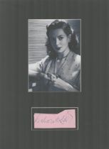 Deborah Kerr, 1921-2007, Actress Signed Page With 11x15 Mounted Photo. Good Condition. All