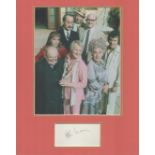 John Inman 14x11 inch mounted signature piece includes signed album page and Are you Being Served