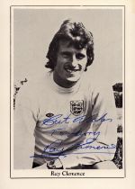 Ray Clemence signed 6x4 black and white photo. Good Condition. All autographs come with a