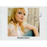 Sinead Quinn signed 7x5 inch colour promo photos inscribed on reverse Hi Graydon my favourite