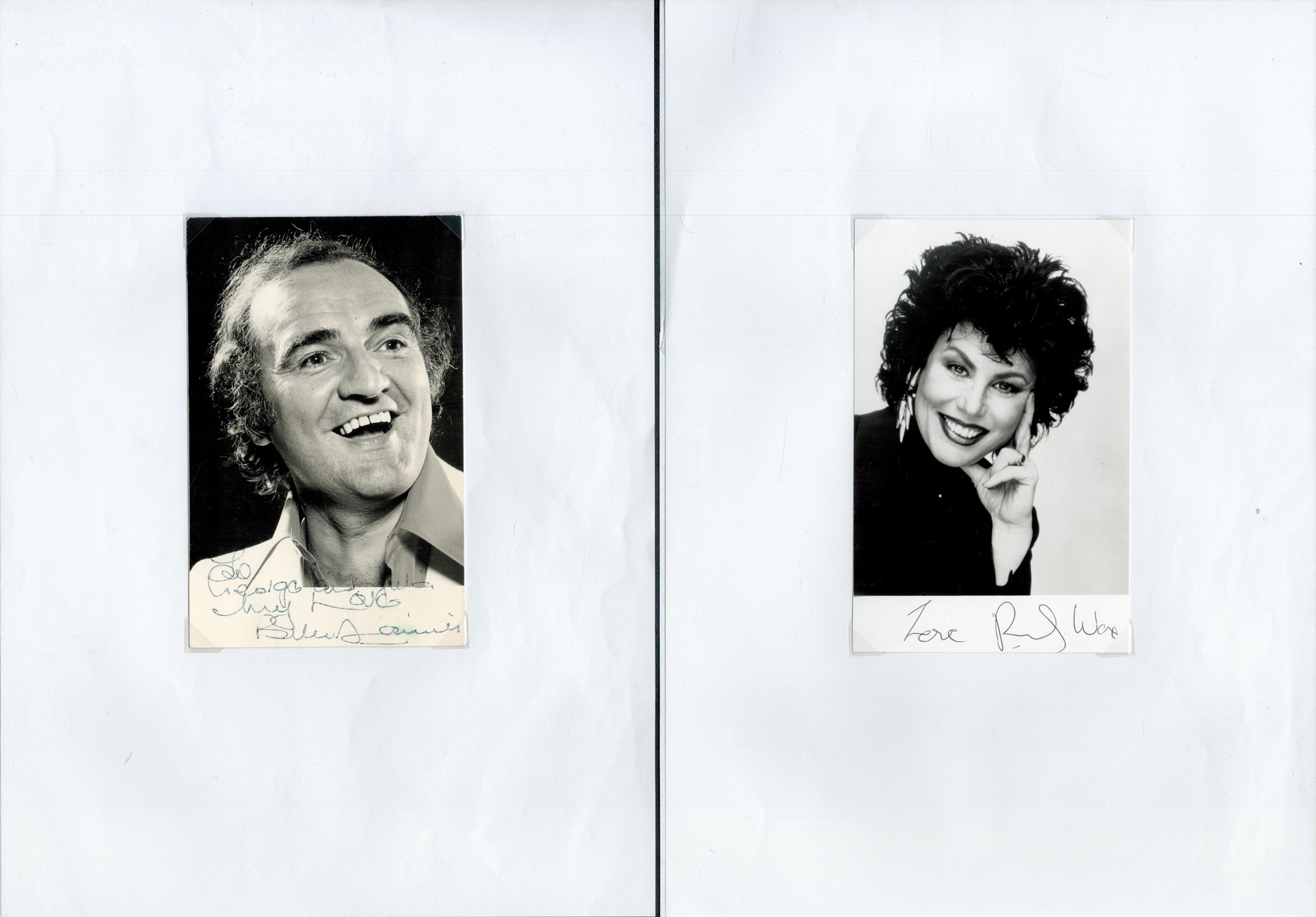 Entertainment collection of 5 signed various sized pictures and album pages including signatures - Image 2 of 3