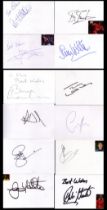 Collection of 12 Footballer signature white cards including names of Tommy, Langley, Steve Nichol,
