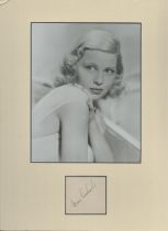 Mary Carlisle 16x12 overall mounted signature piece includes signed album page and stunning black