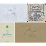 4 x Autograph pieces signed signatures unknown. House of Commons. 1828-1978 LEES Commemorative Brew.