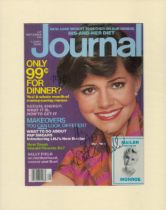 Sally Field signed 14x11 inch overall mounted magazine cover page dated September 1980. Good